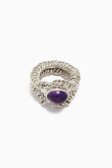 Barnacle Ring Large with Amethyst