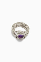 Barnacle Ring Small with Amethyst