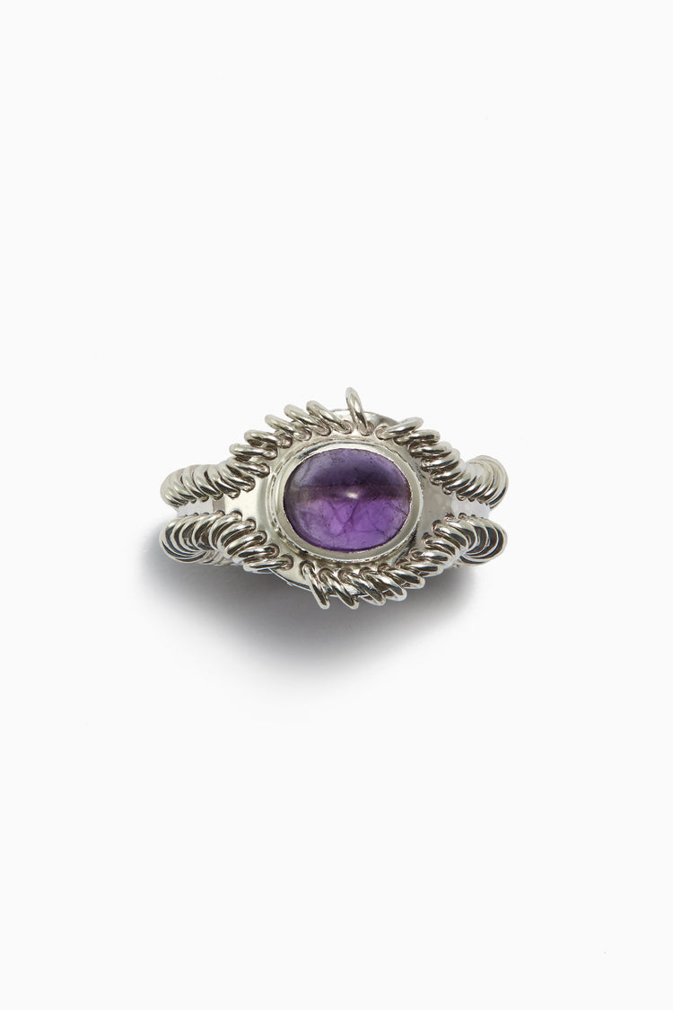 Barnacle Ring Small with Amethyst