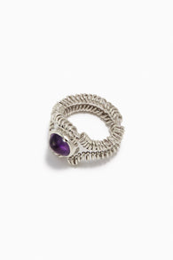 Barnacle Ring Small with Amethyst
