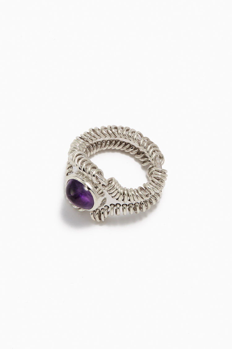 Barnacle Ring Small with Amethyst