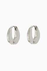 Reeded Huggie Hoops