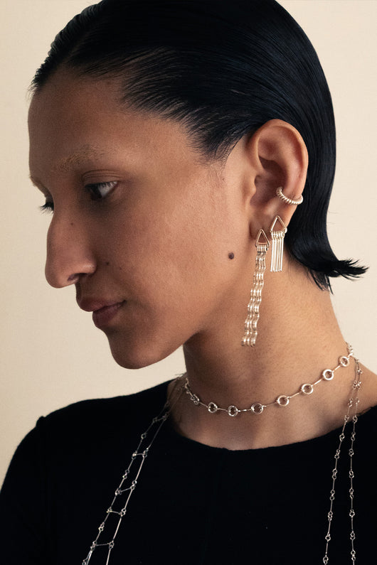 Indus Filament Earrings Long