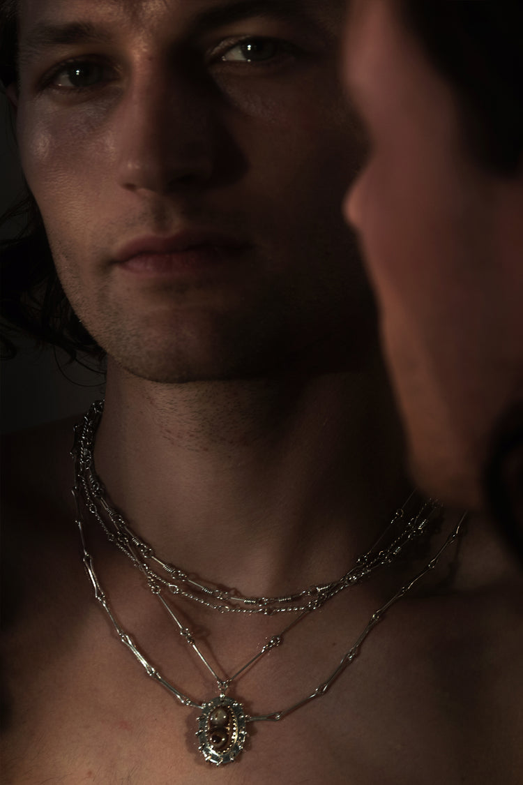 Pierced Agate Necklace